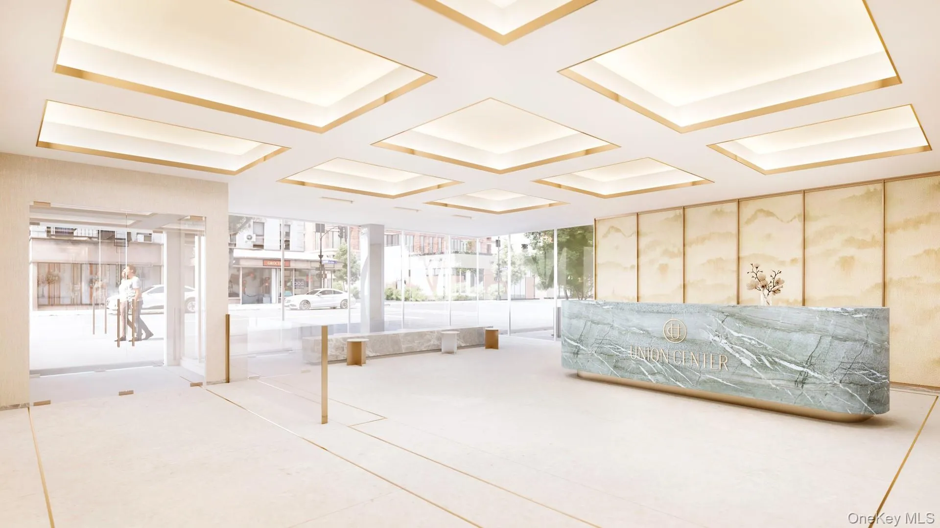 Unfurnished bedroom with coffered ceiling Unfurnished bedroom with coffered ceiling