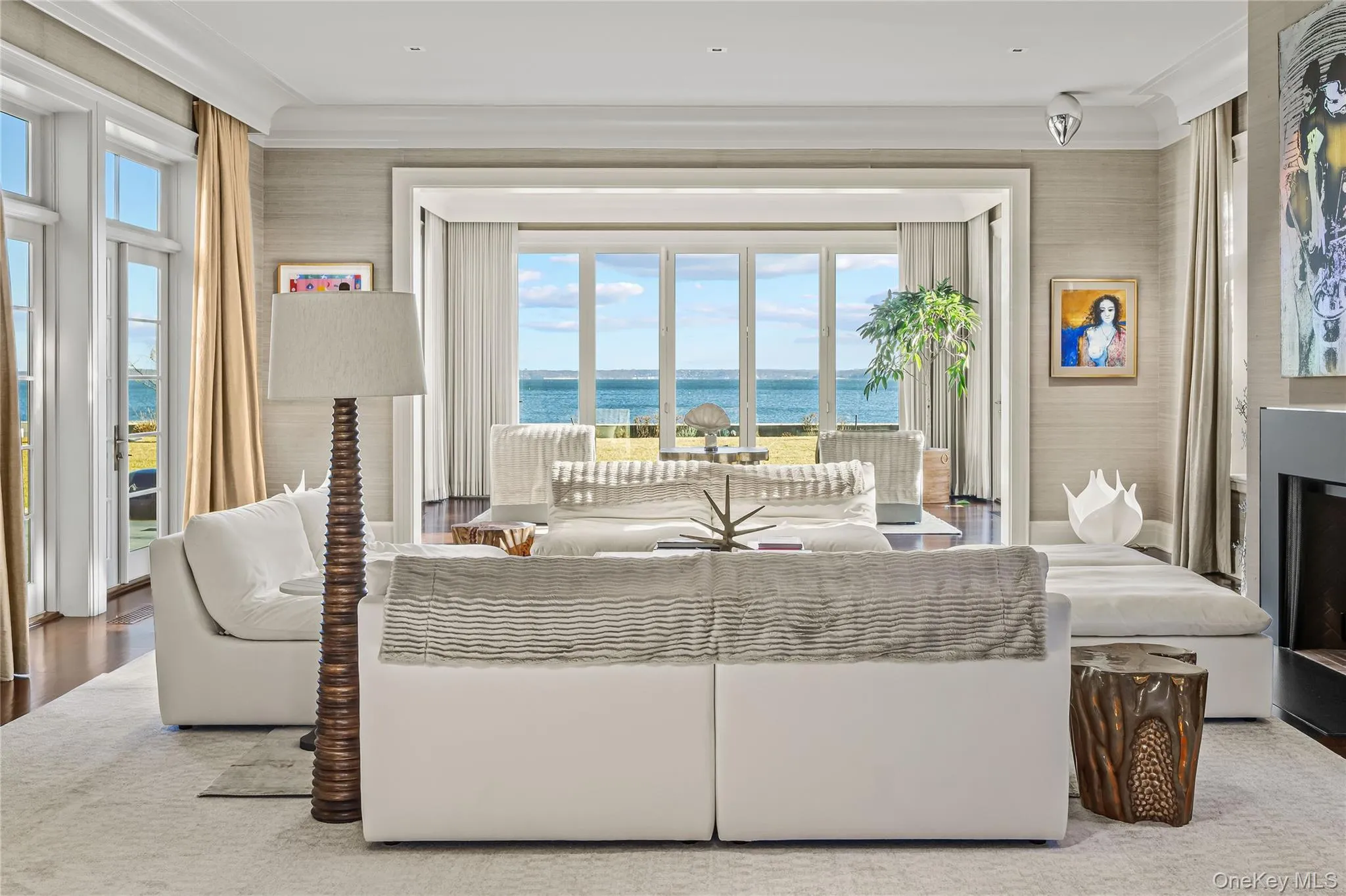 Living area with a water view Living area with a water view