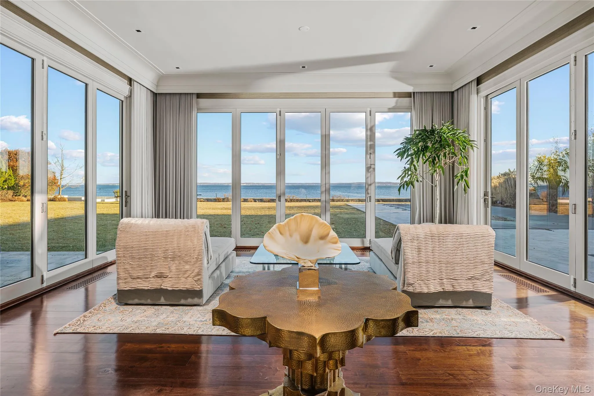 Living Room with a water view Living Room with a water view