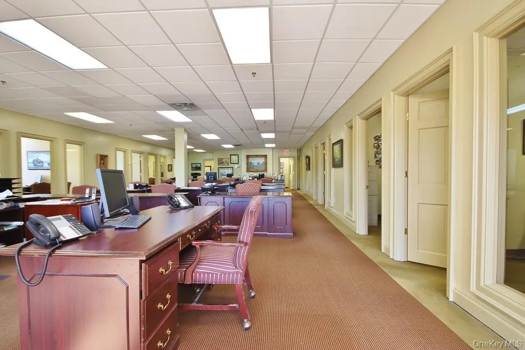 Office with a drop ceiling Office with a drop ceiling