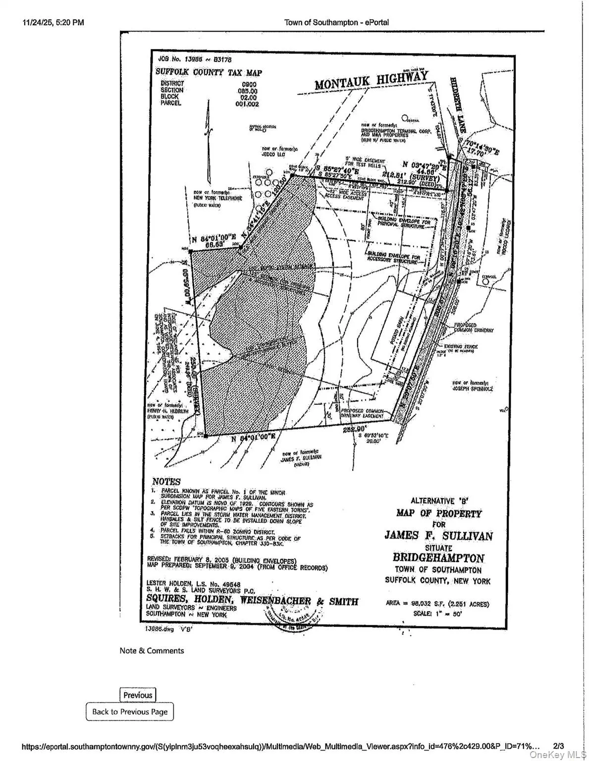 Survey map / technical document Survey map / technical document