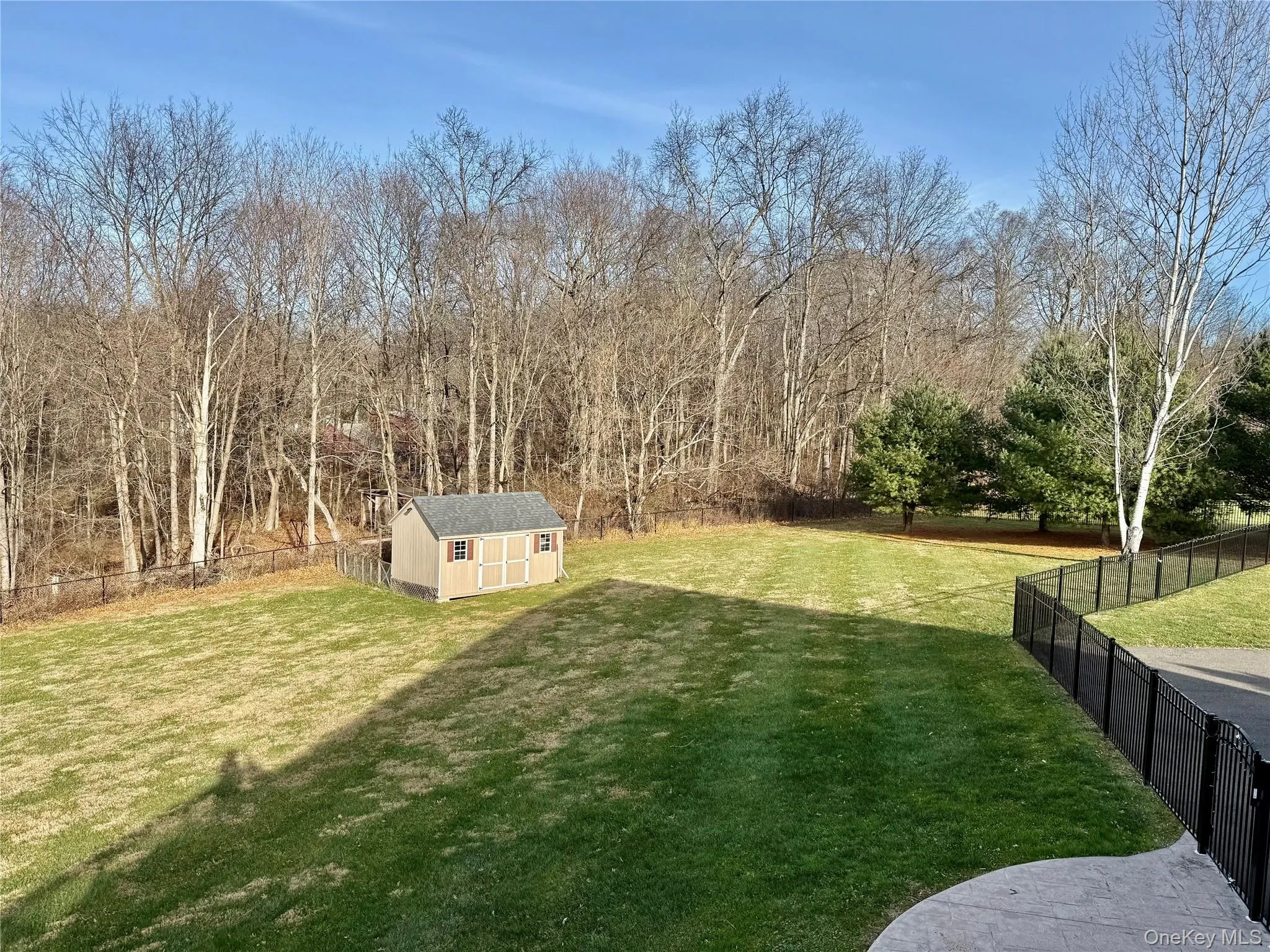 Fenced in yard Fenced in yard