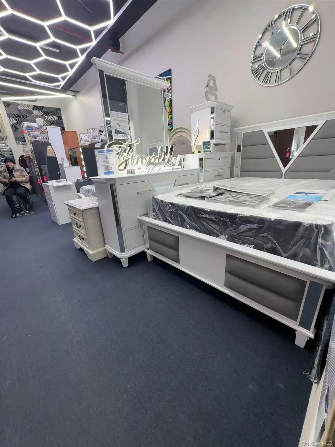 Bedroom with dark colored carpet Bedroom with dark colored carpet