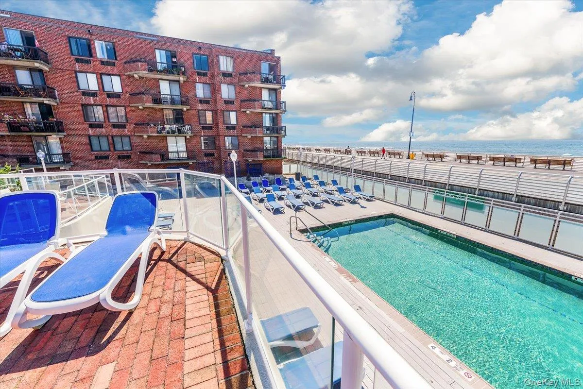 Community pool with a water view Community pool with a water view