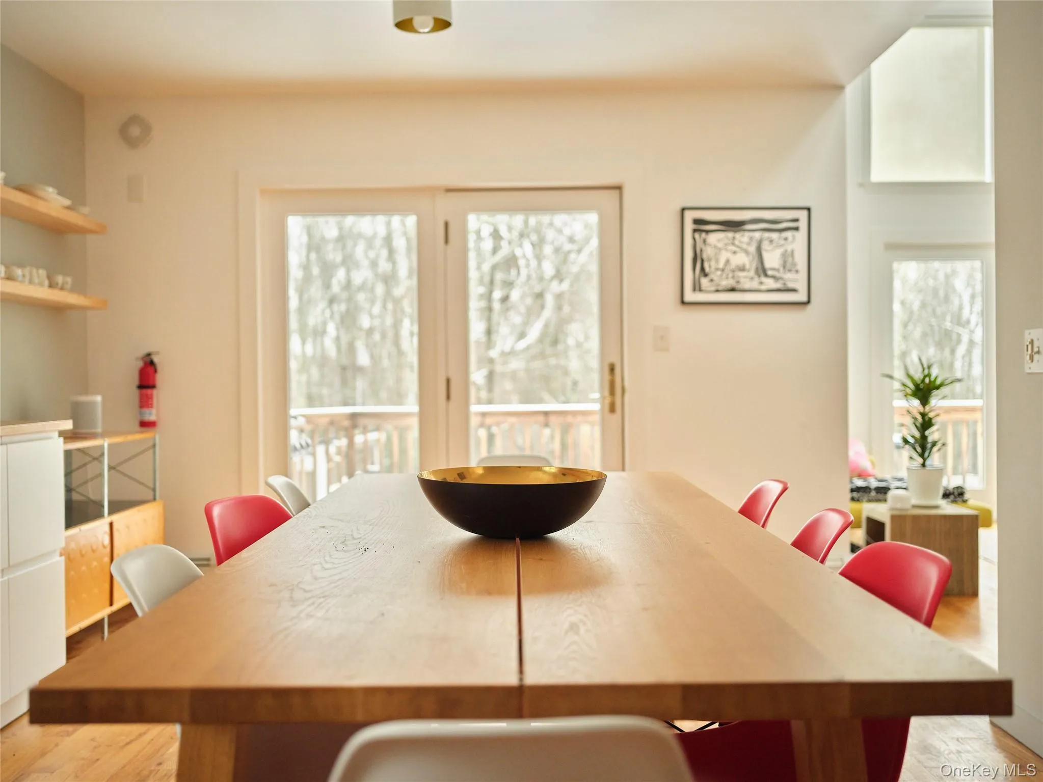 Dining area featuring light wood-style floors Dining area featuring light wood-style floors