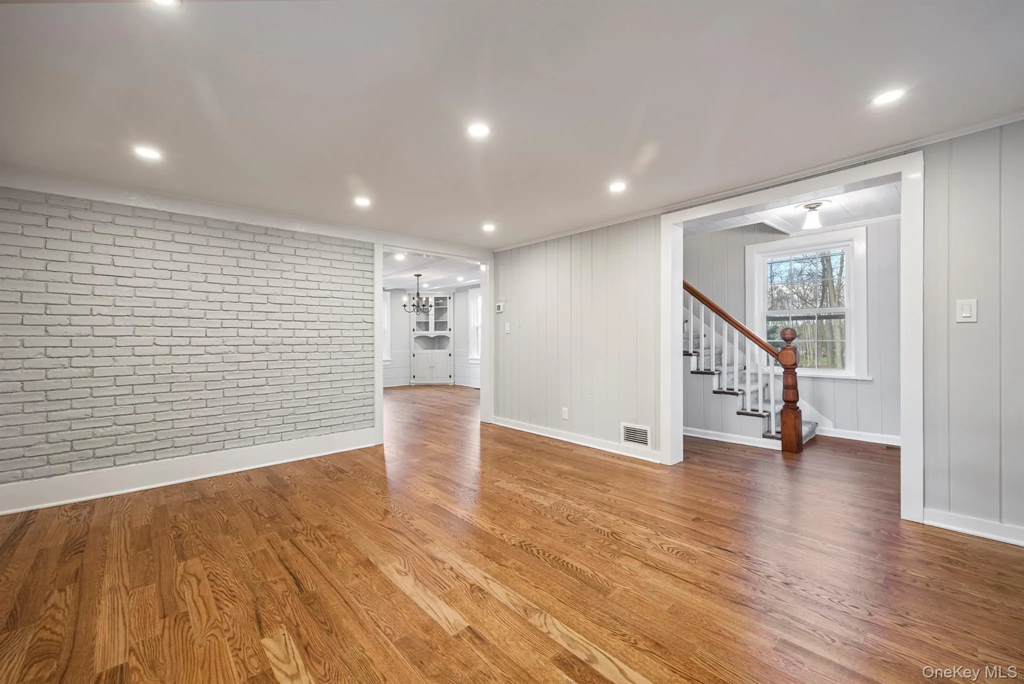 Living Rooms with wooden stairs Living Rooms with wooden stairs