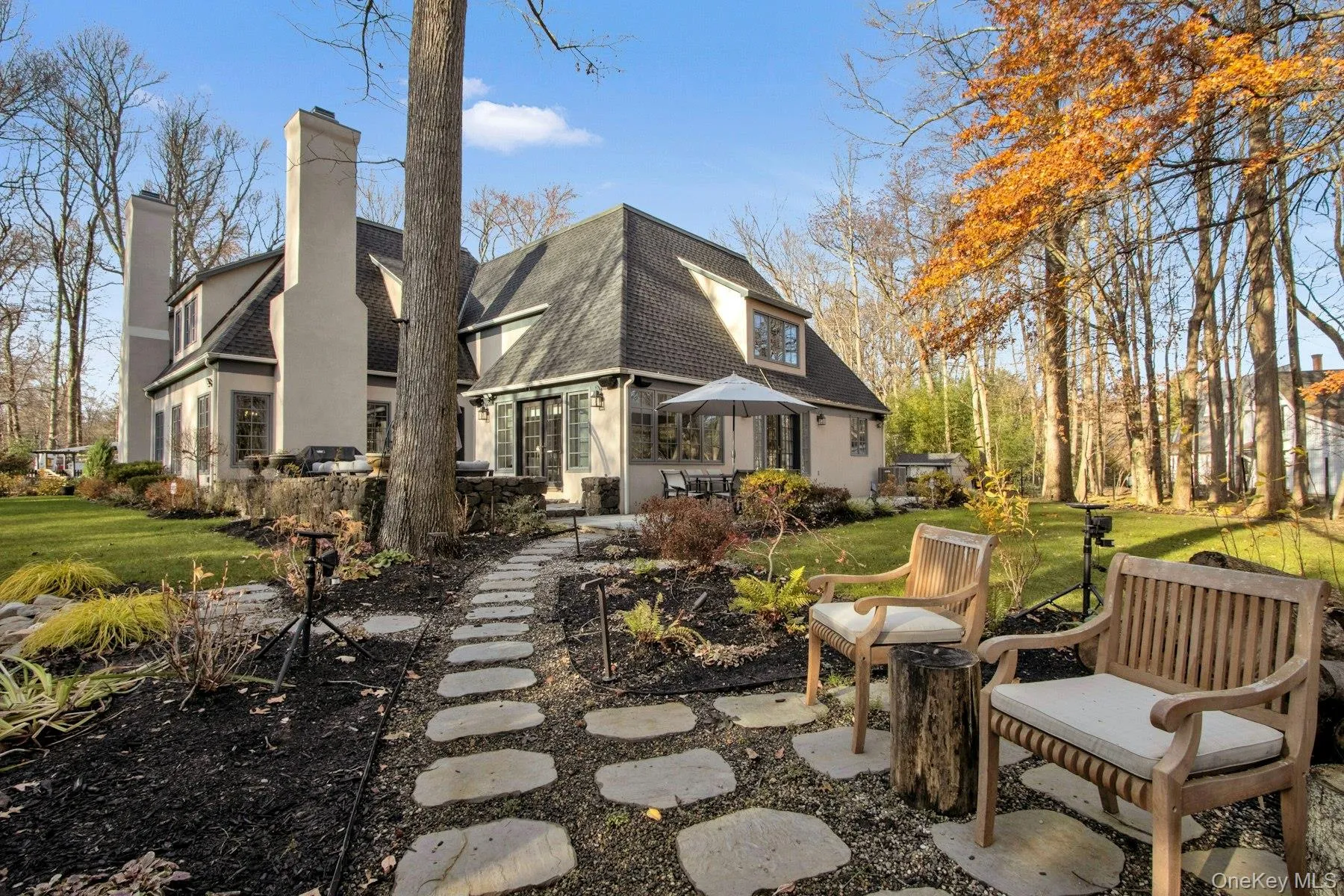 Back of property with a yard Back of property with a yard