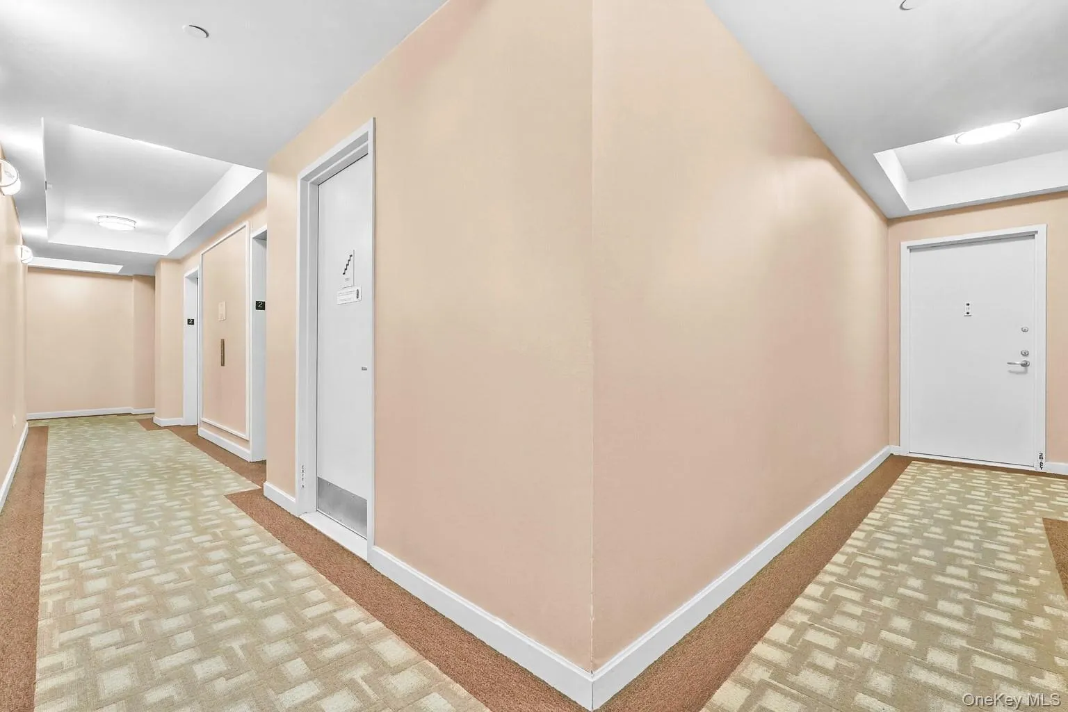 Hall with carpet floors Hall with carpet floors