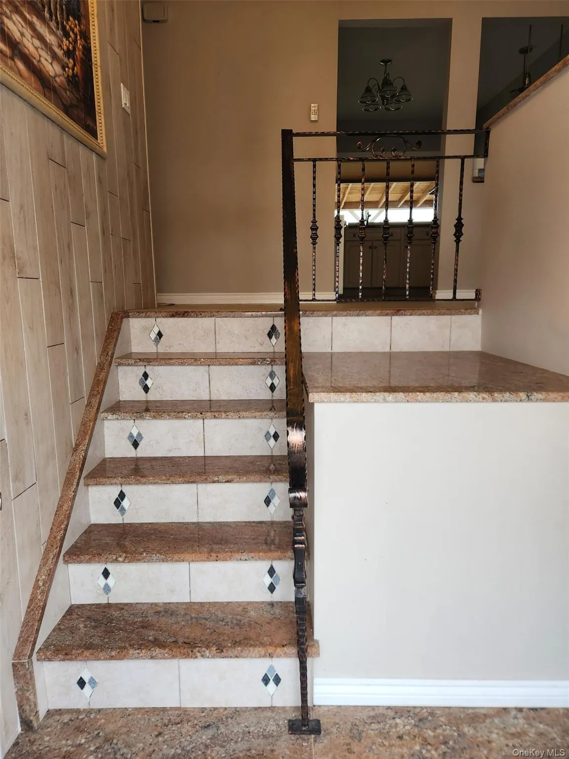 Stairway with wooden walls Stairway with wooden walls