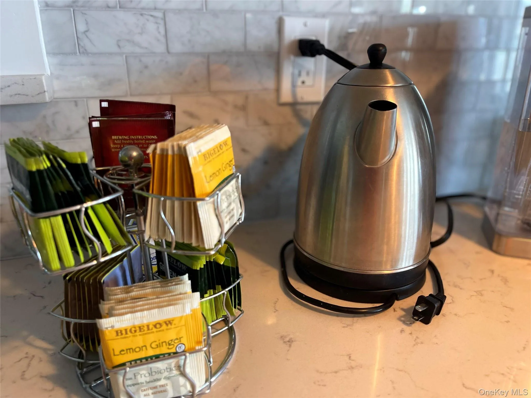 Kitchen view of concrete block wall Kitchen view of concrete block wall
