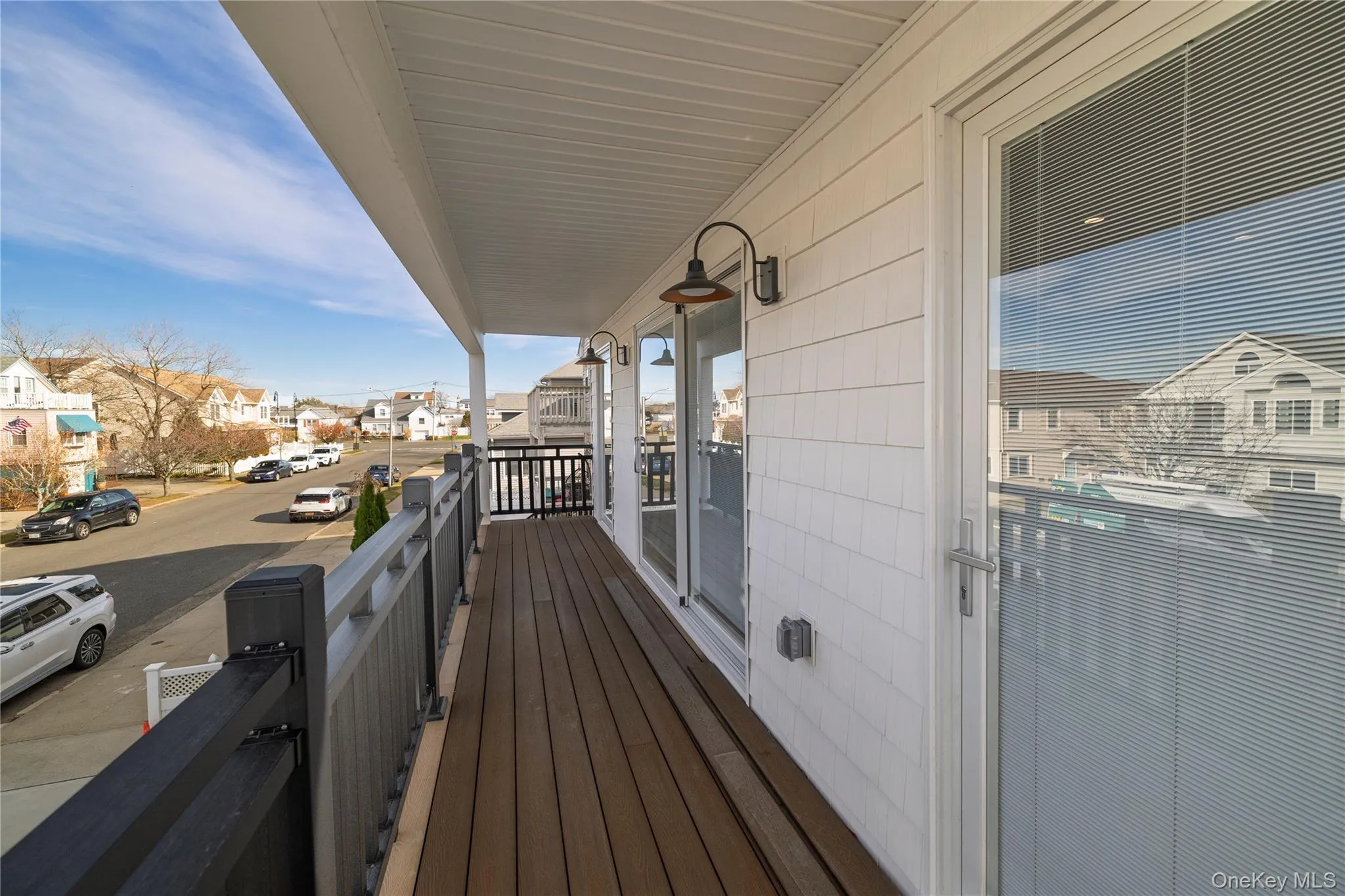 Porch with a residential view Porch with a residential view
