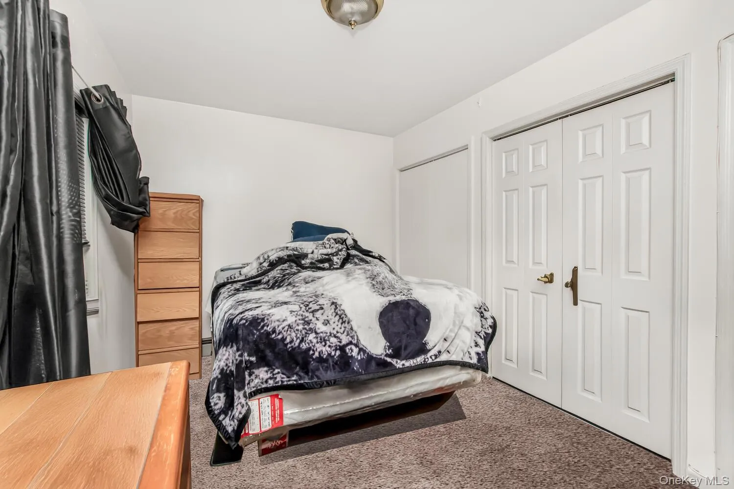 Carpeted bedroom featuring a closet Carpeted bedroom featuring a closet
