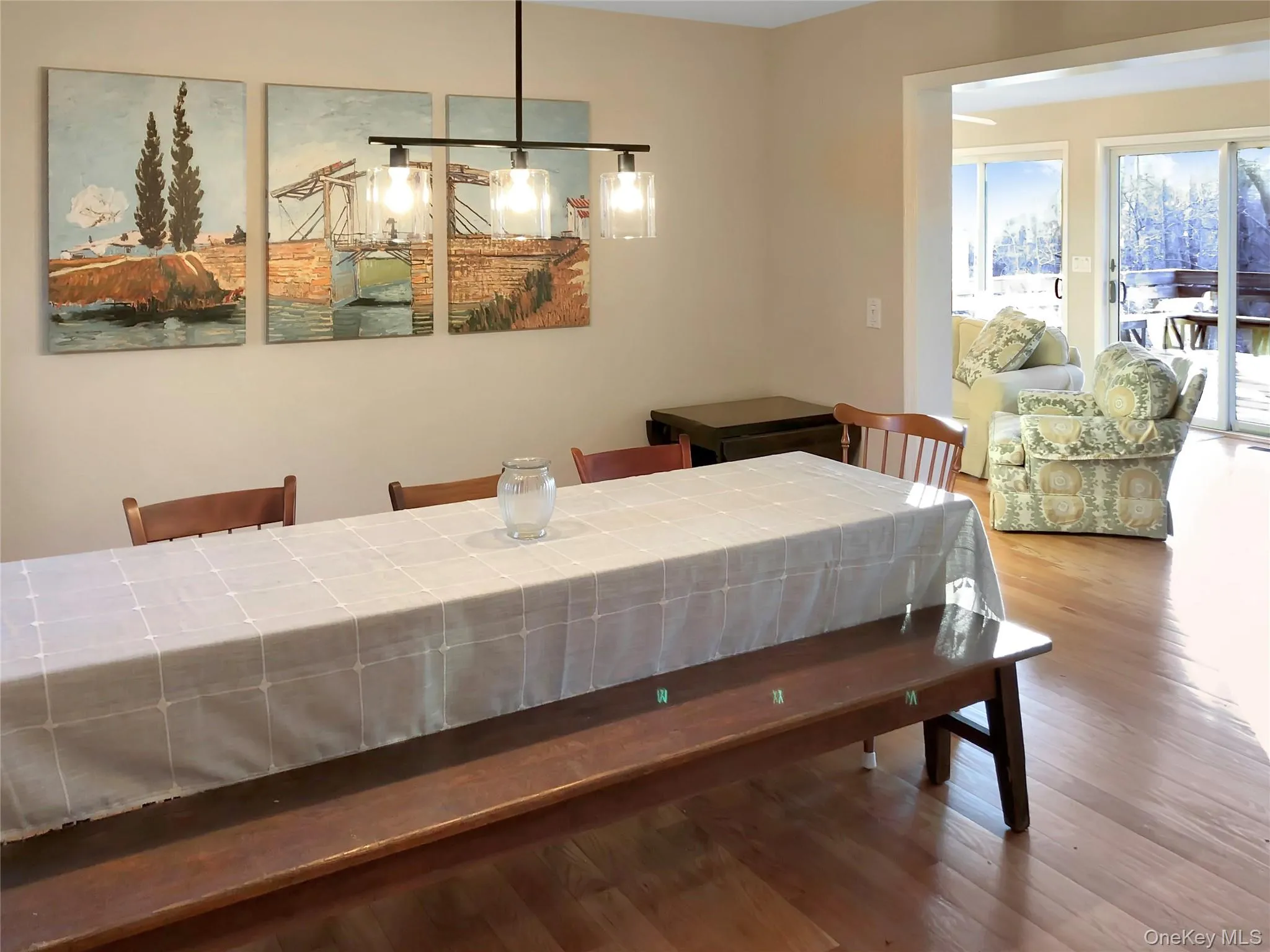 Dining area with wood finished floors Dining area with wood finished floors