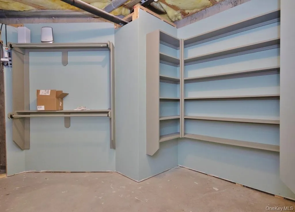 Storage area in basement Storage area in basement