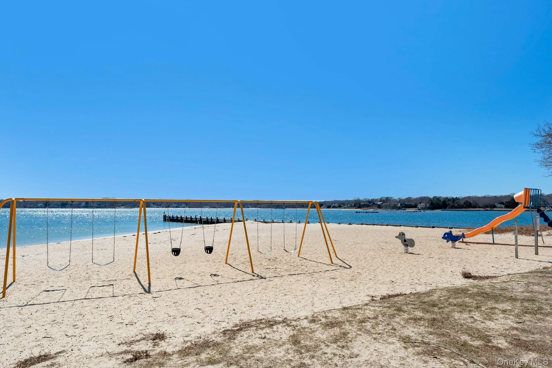 Water view with local beach Water view with local beach
