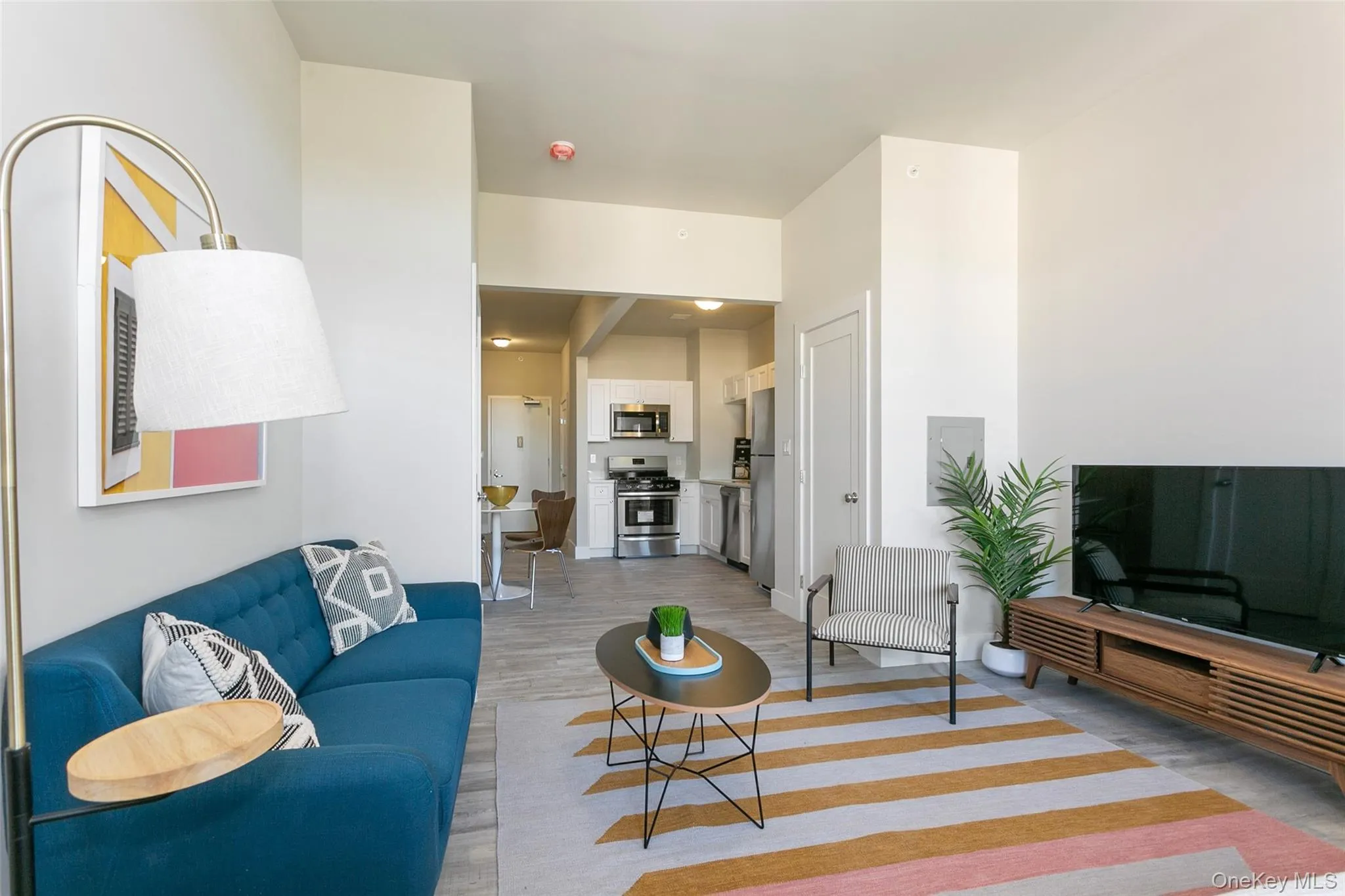 Living area featuring light wood-style flooring Living area featuring light wood-style flooring