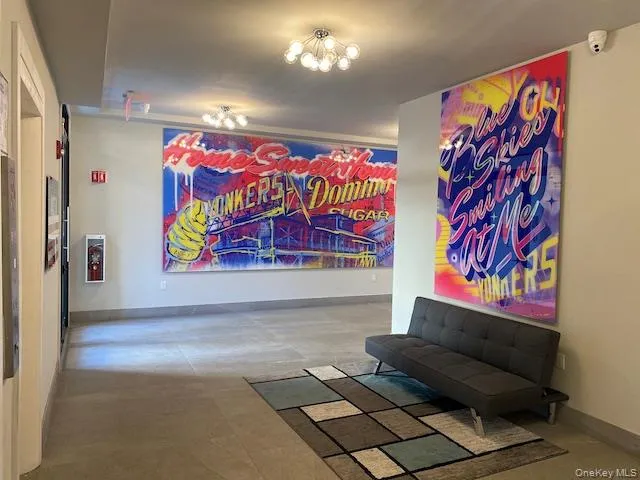 Building lobby featuring a surveillance system Building lobby featuring a surveillance system