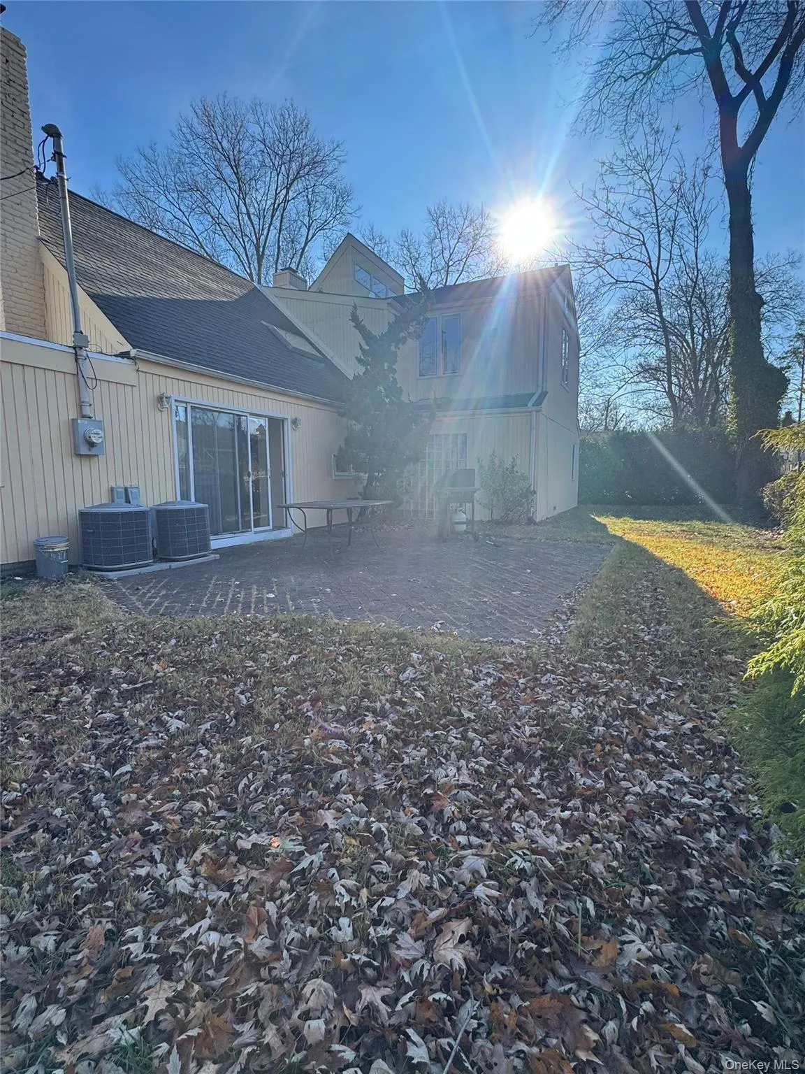 Rear view of property featuring a patio and a chimney Rear view of property featuring a patio and a chimney