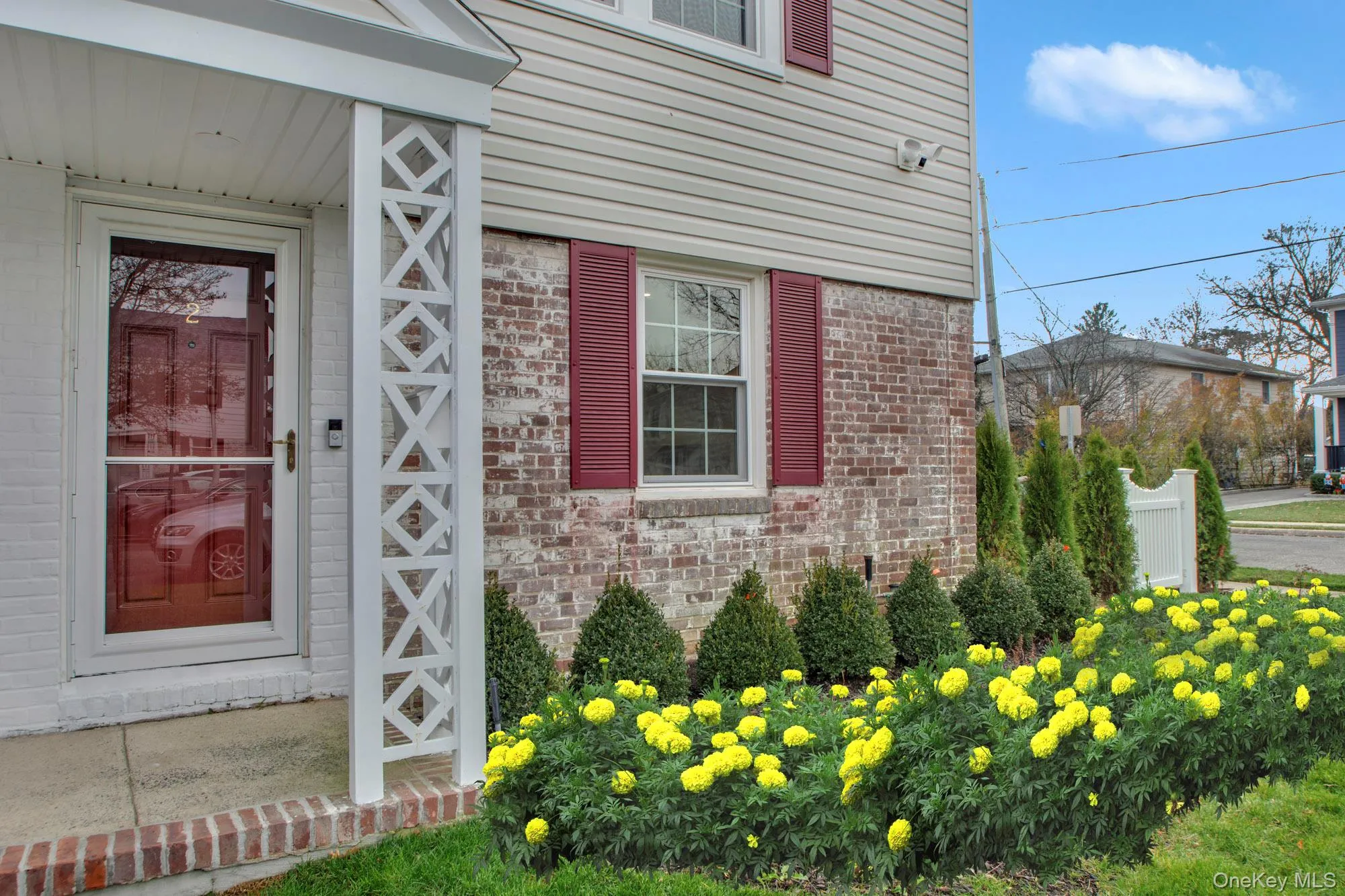 Entrance to property with brick siding Entrance to property with brick siding