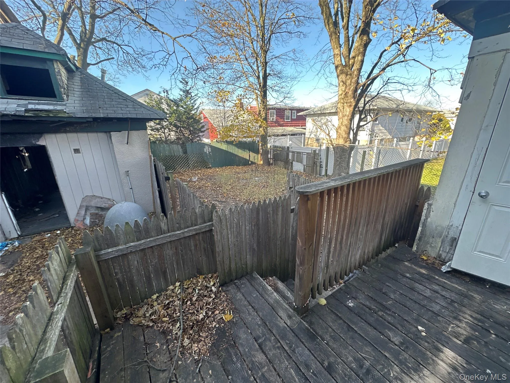 Deck featuring a fenced backyard Deck featuring a fenced backyard