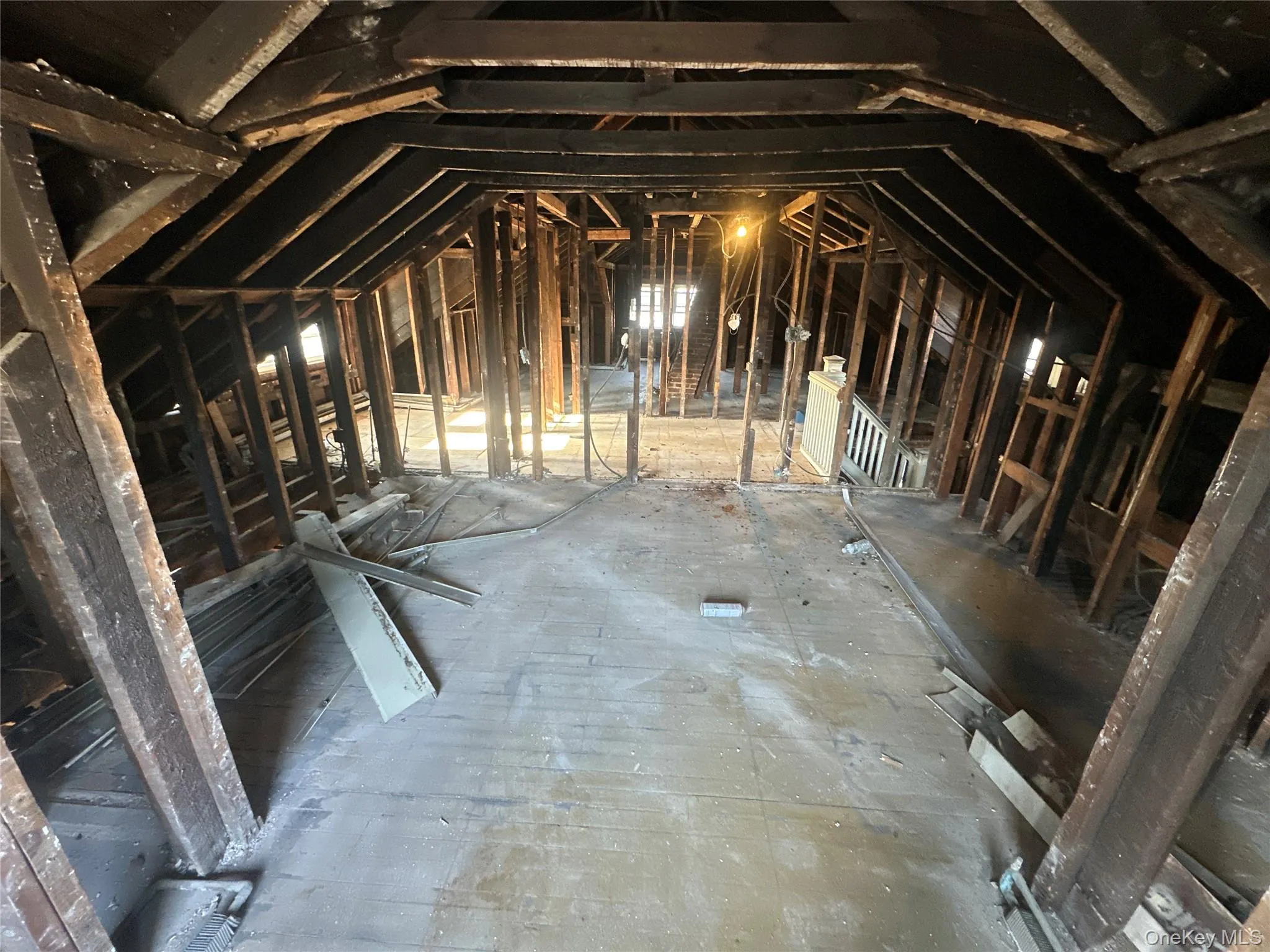 Attic with an upstairs landing Attic with an upstairs landing