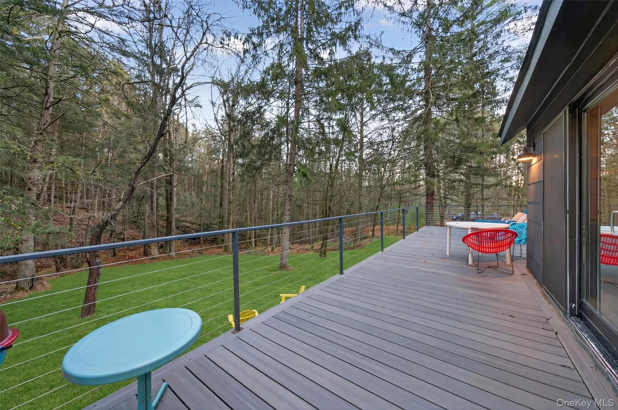 Deck with a lawn Deck with a lawn