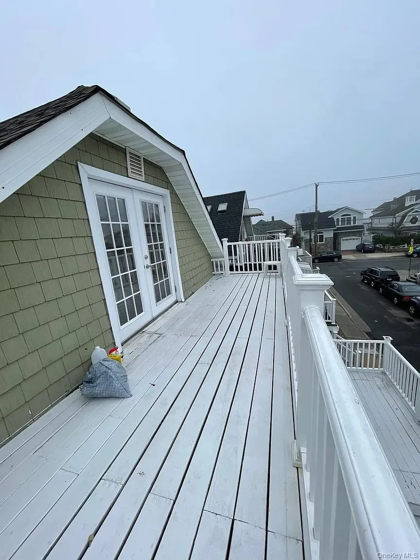 Wooden terrace with french doors Wooden terrace with french doors