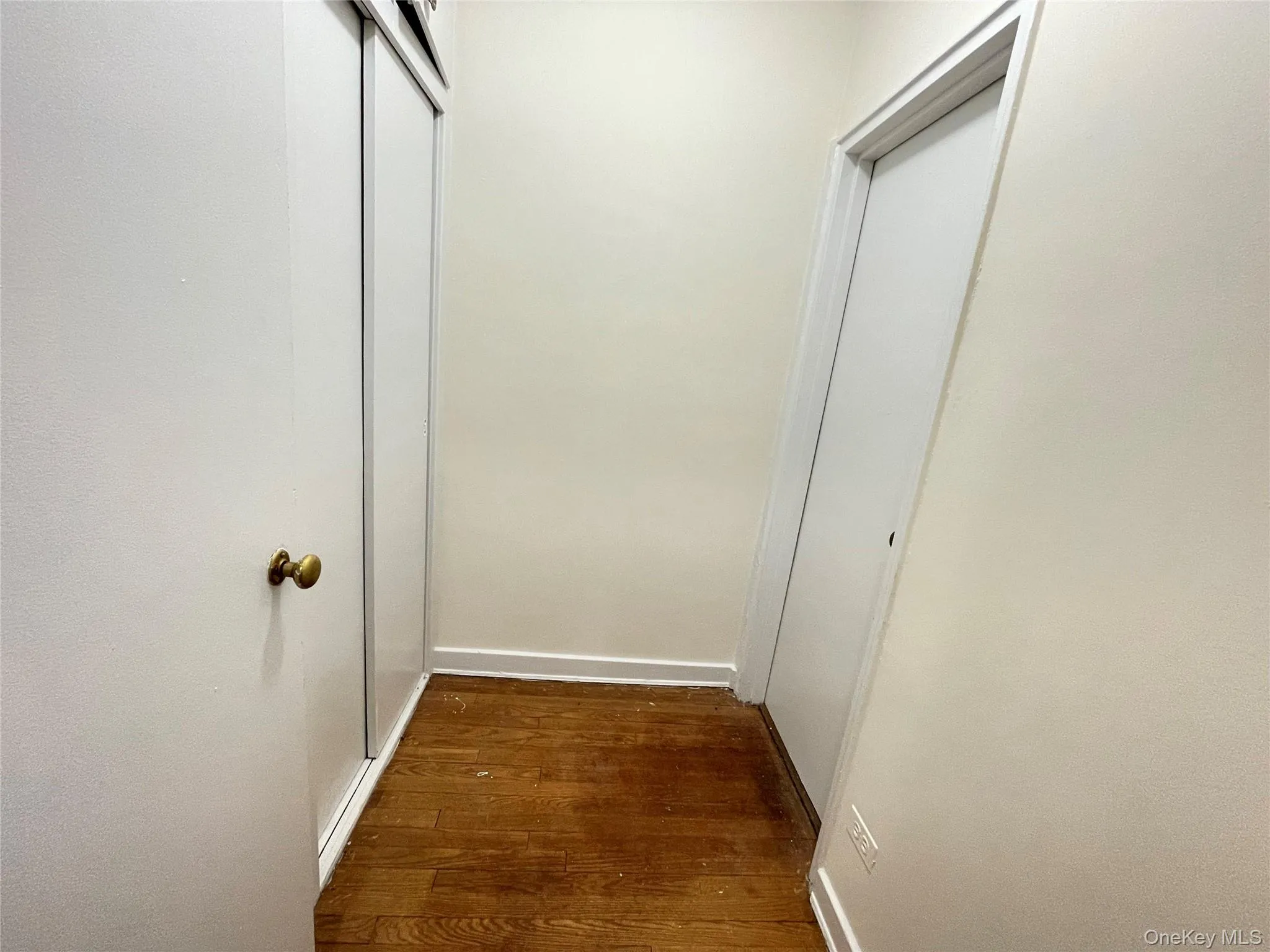 Hall with dark wood-style floors Hall with dark wood-style floors