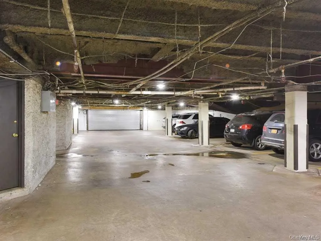Parking deck with electric panel Parking deck with electric panel