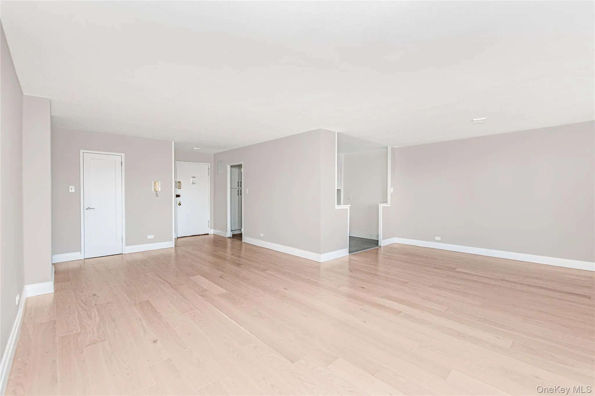 Unfurnished room featuring light wood-type flooring and baseboards Unfurnished room featuring light wood-type flooring and baseboards