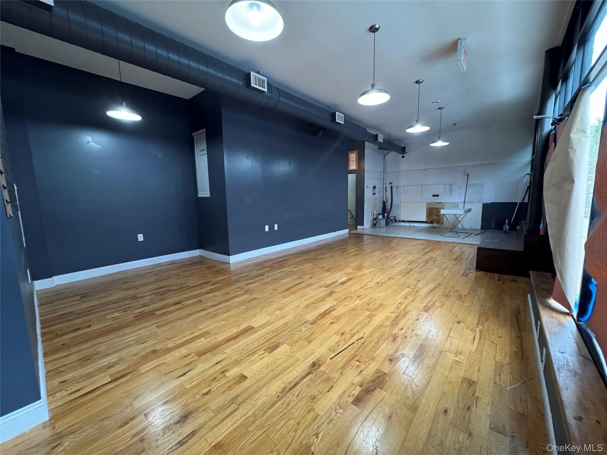 Unfurnished living room with light wood-style floors and baseboards Unfurnished living room with light wood-style floors and baseboards
