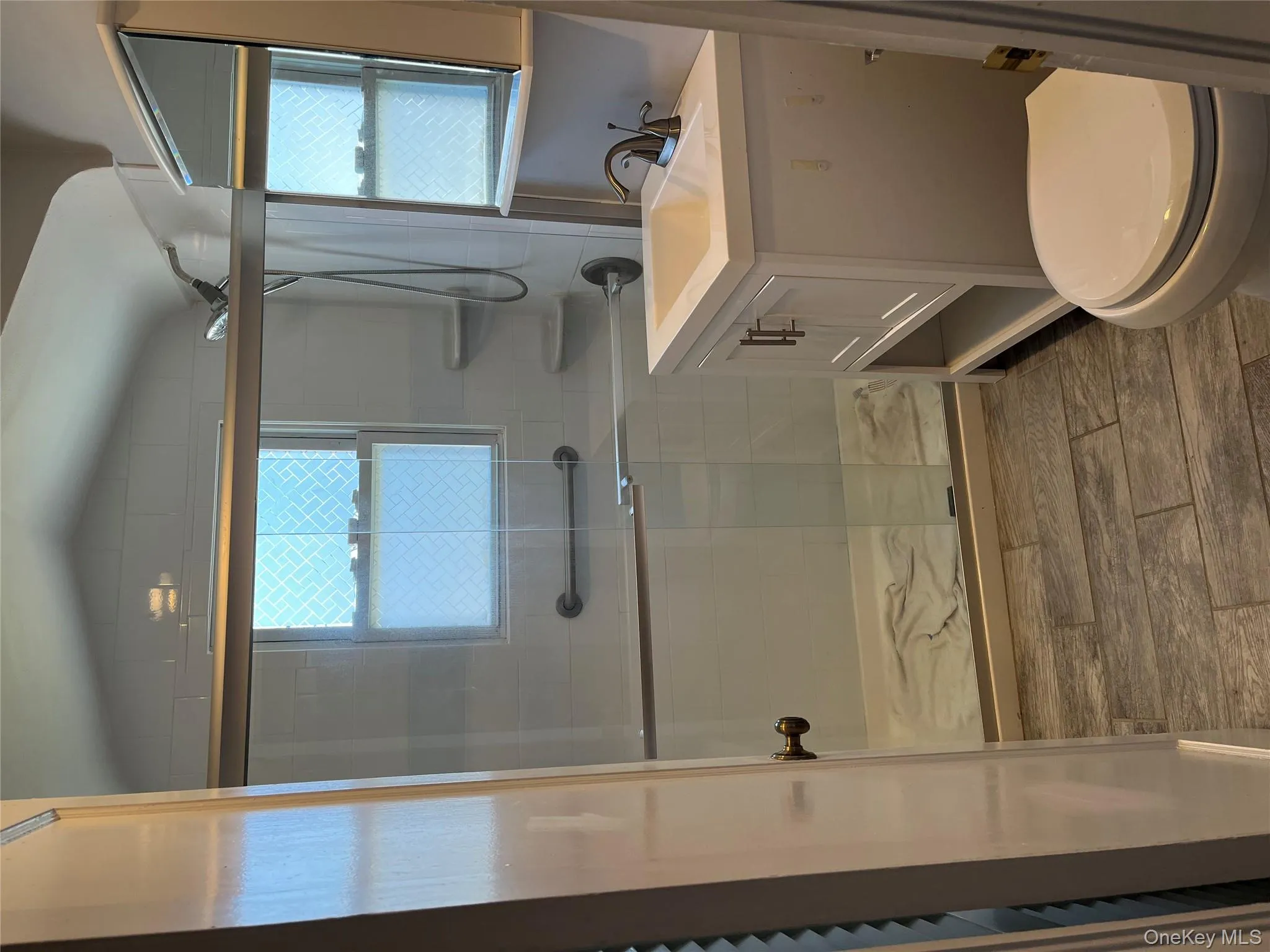 First floor full bathroom with walk in shower First floor full bathroom with walk in shower