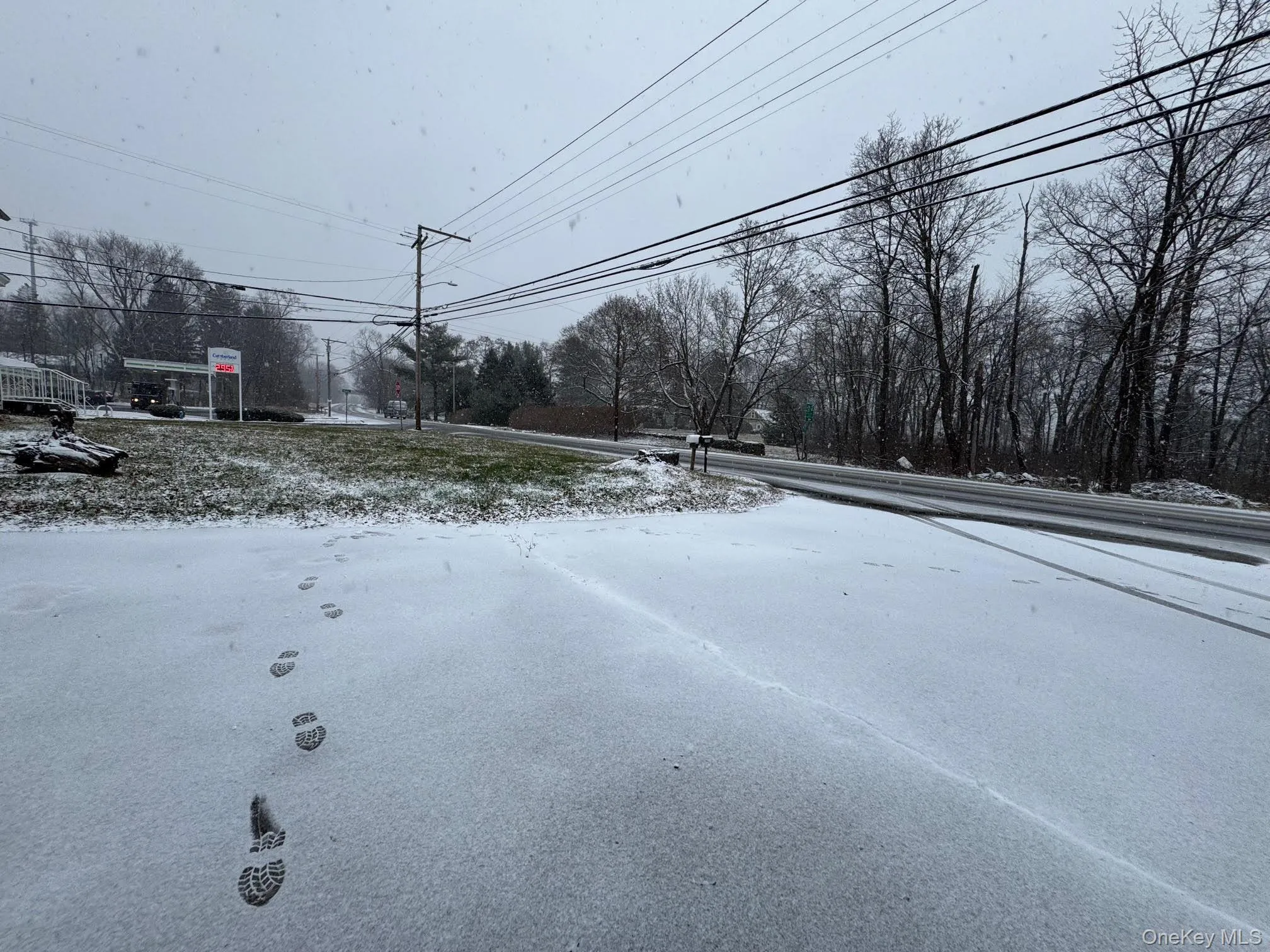 View of the paved parking area View of the paved parking area