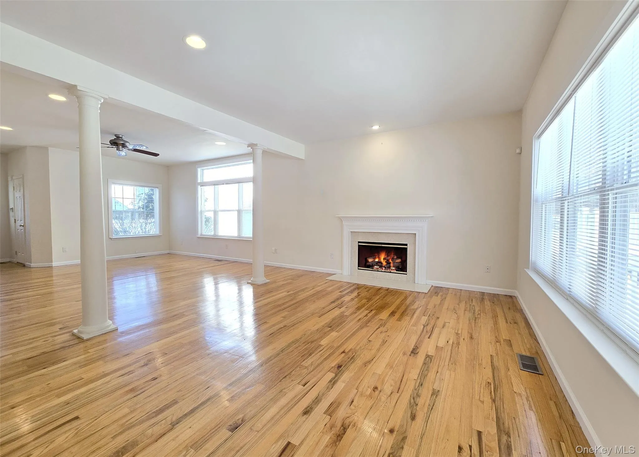 Family Rm With Gas Fireplace, Oak Wood Flooring & 9Ft Ceiling Family Rm With Gas Fireplace, Oak Wood Flooring & 9Ft Ceiling