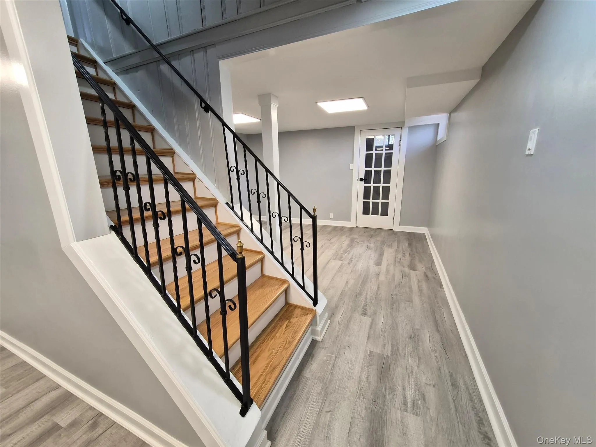 Stairway with wood finished floors Stairway with wood finished floors