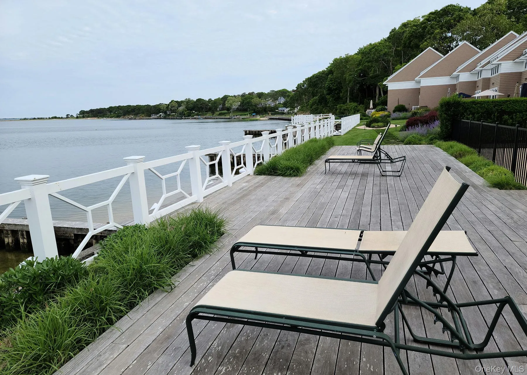 Wooden terrace with a water view Wooden terrace with a water view