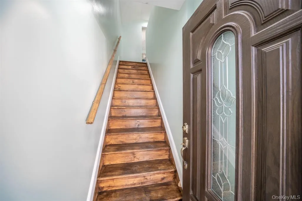 Stairway with baseboards Stairway with baseboards