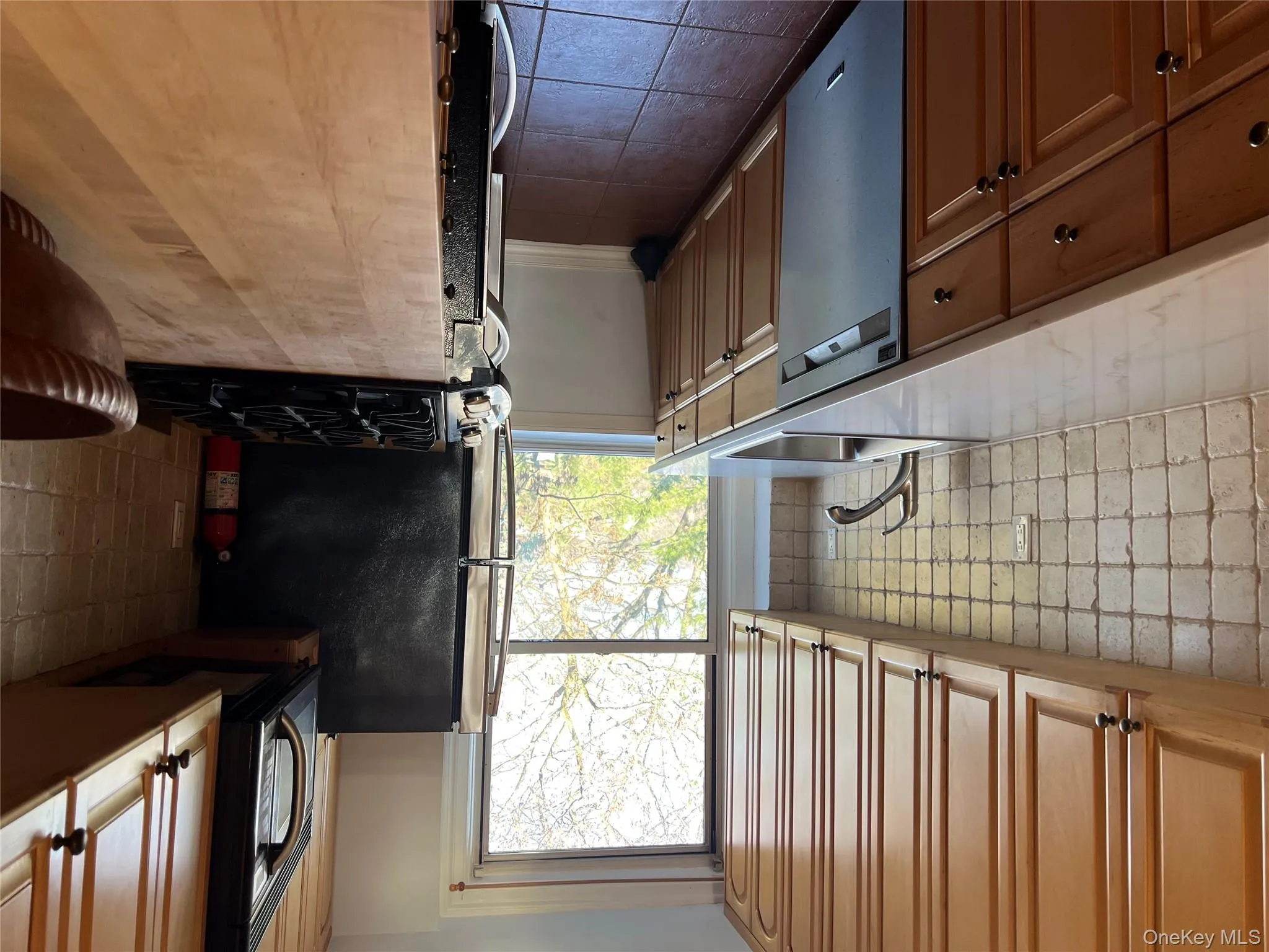 Kitchen featuring stainless steel appliances, healthy amount of natural light, and decorative backsplash Kitchen featuring stainless steel appliances, healthy amount of natural light, and decorative backsplash