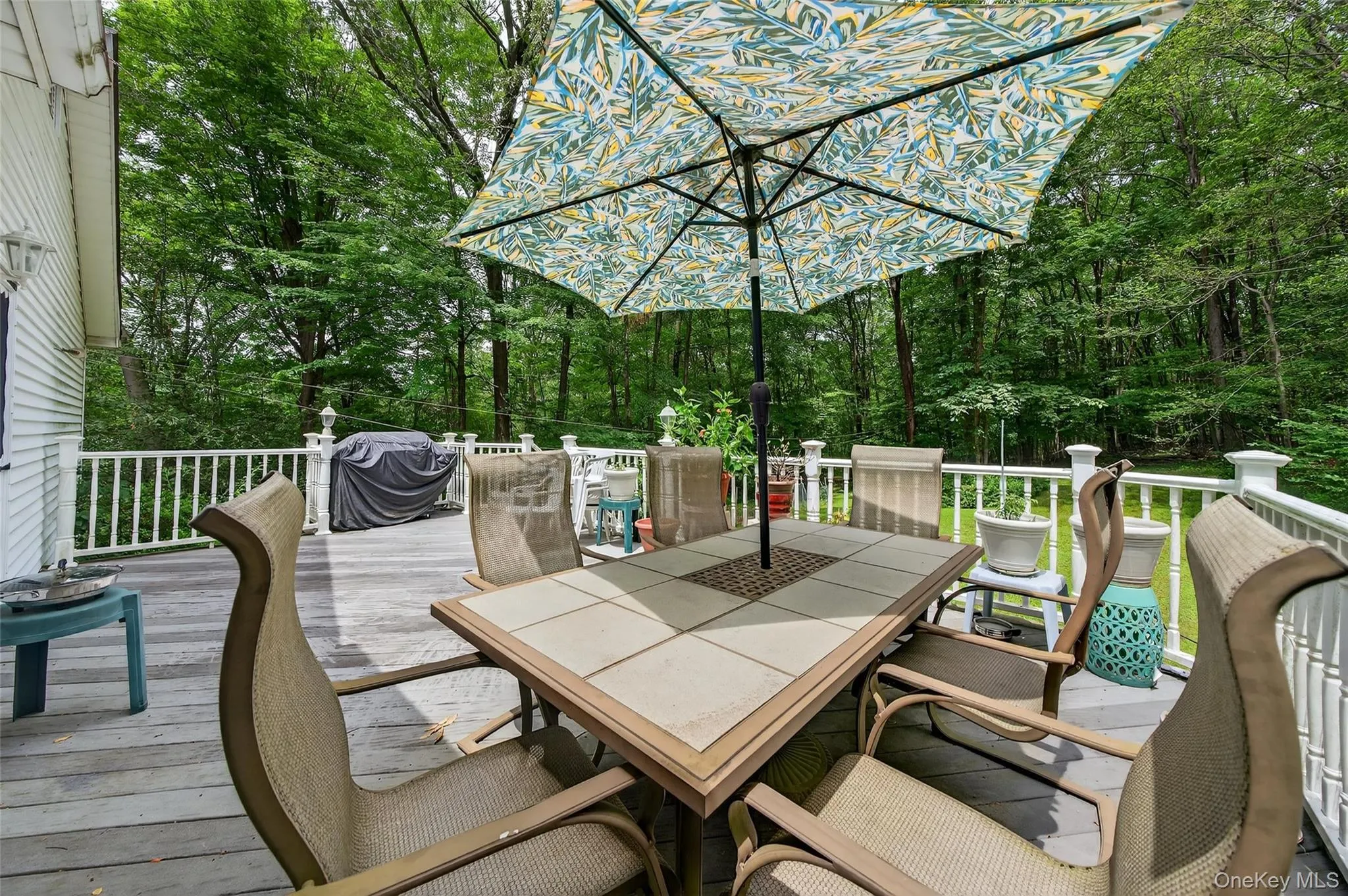 Deck featuring outdoor dining space and grilling area Deck featuring outdoor dining space and grilling area