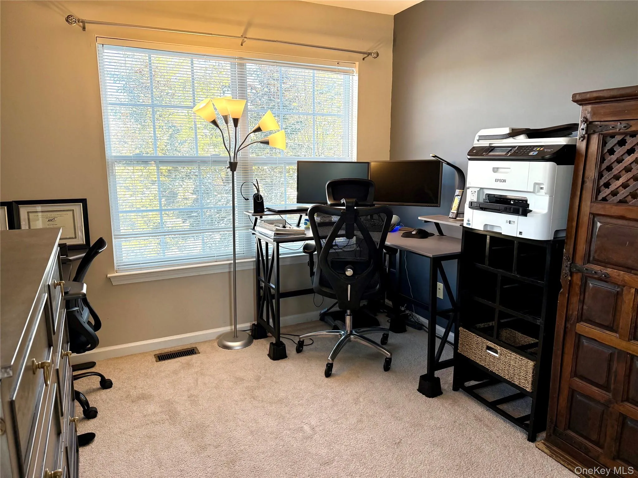 Office area or 4th bedroom with light carpet and baseboards Office area or 4th bedroom with light carpet and baseboards