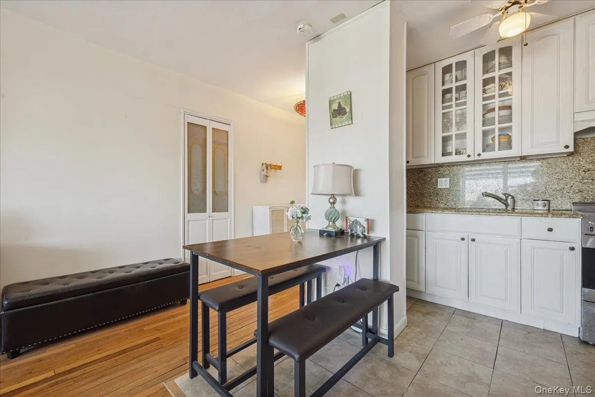Dining space featuring a ceiling fan Dining space featuring a ceiling fan