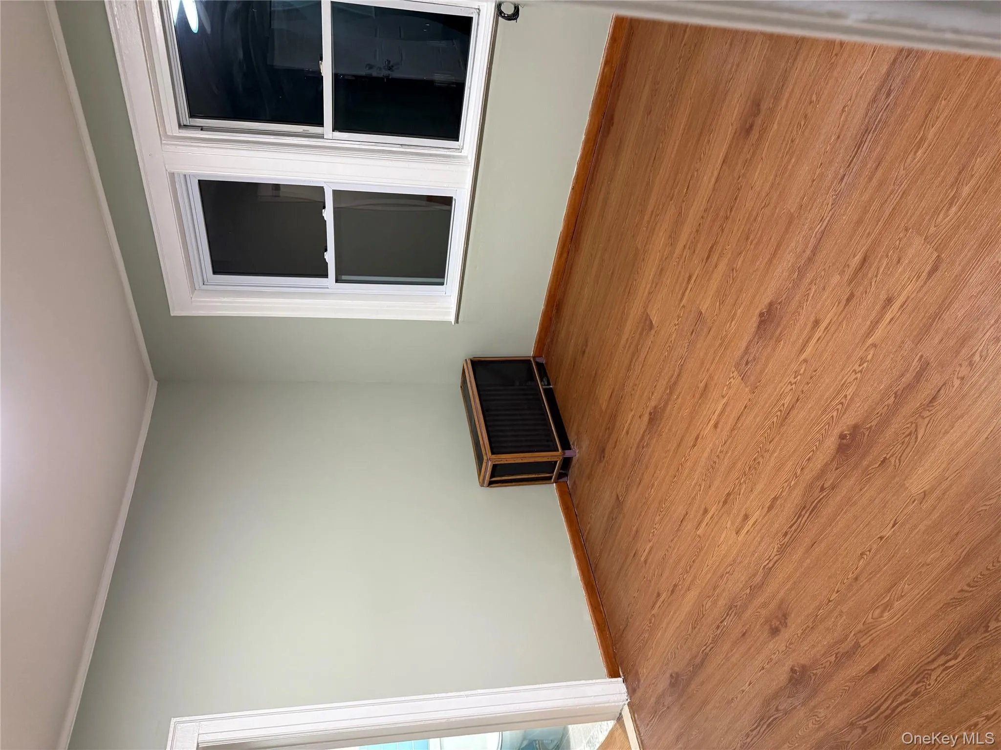 Spare room featuring radiator, crown molding, and light wood finished floors Spare room featuring radiator, crown molding, and light wood finished floors