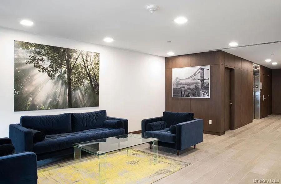 Lobby with recessed lighting Lobby with recessed lighting