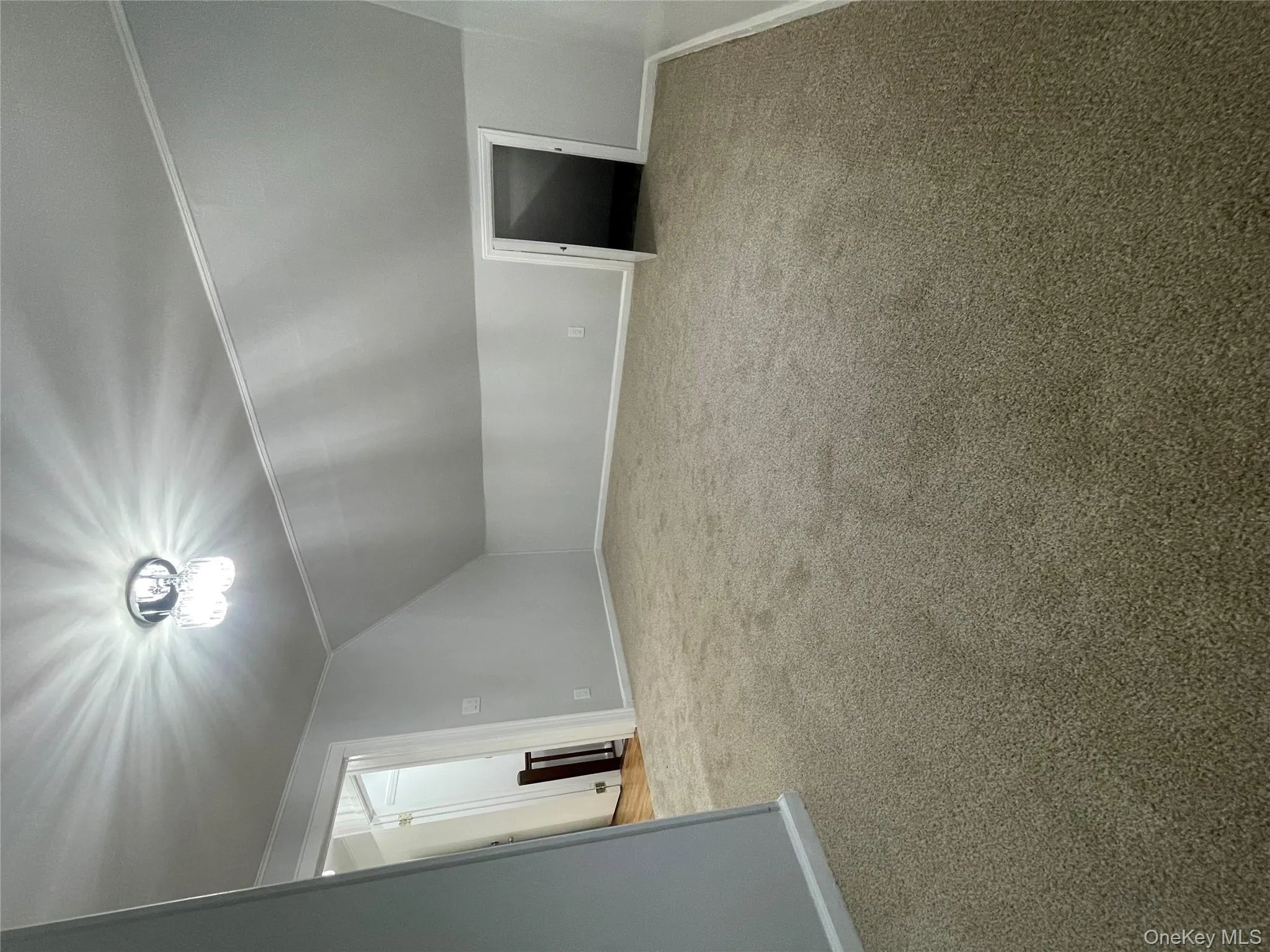 Additional living space with lofted ceiling and light carpet Additional living space with lofted ceiling and light carpet