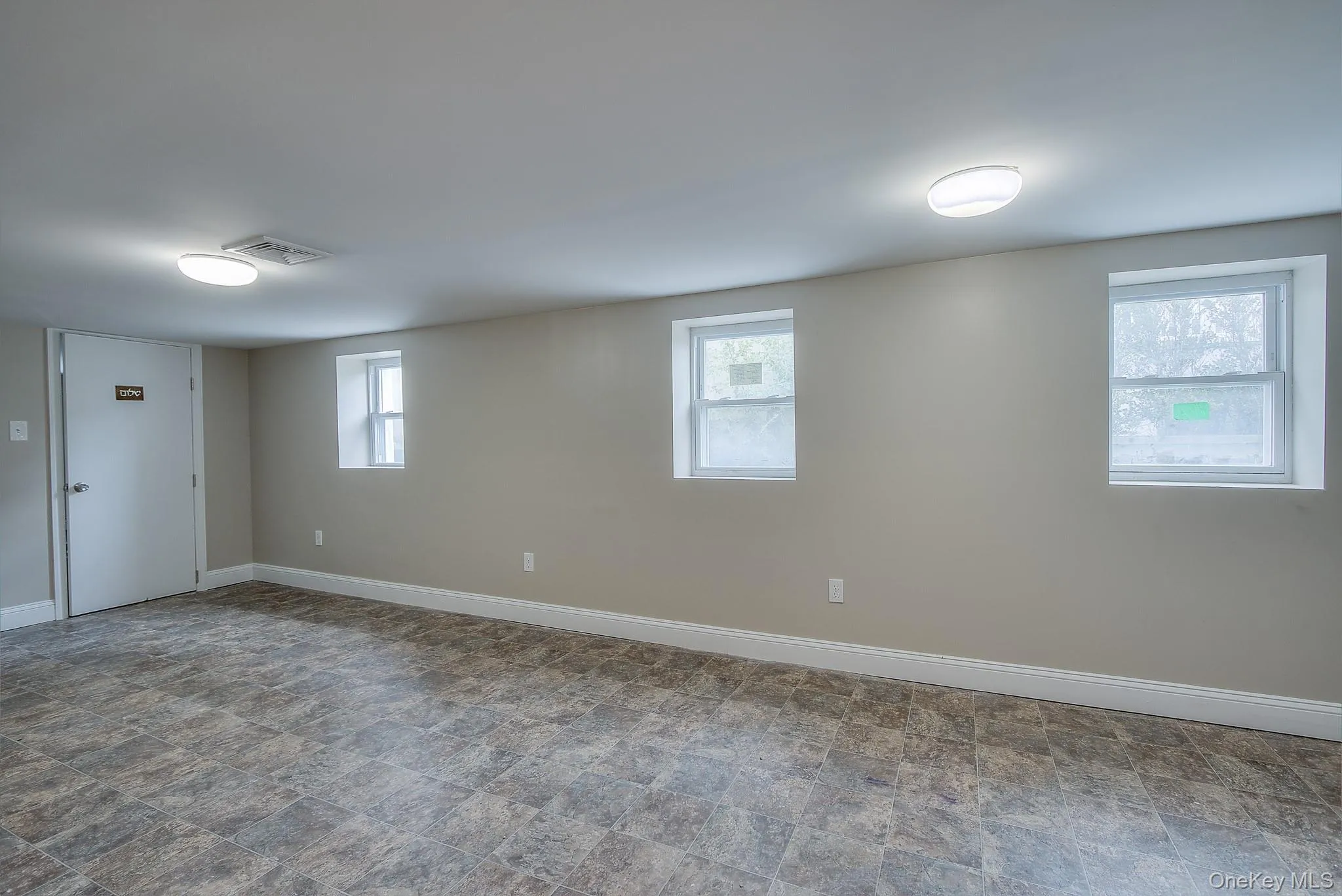 Basement with stone finish floors Basement with stone finish floors
