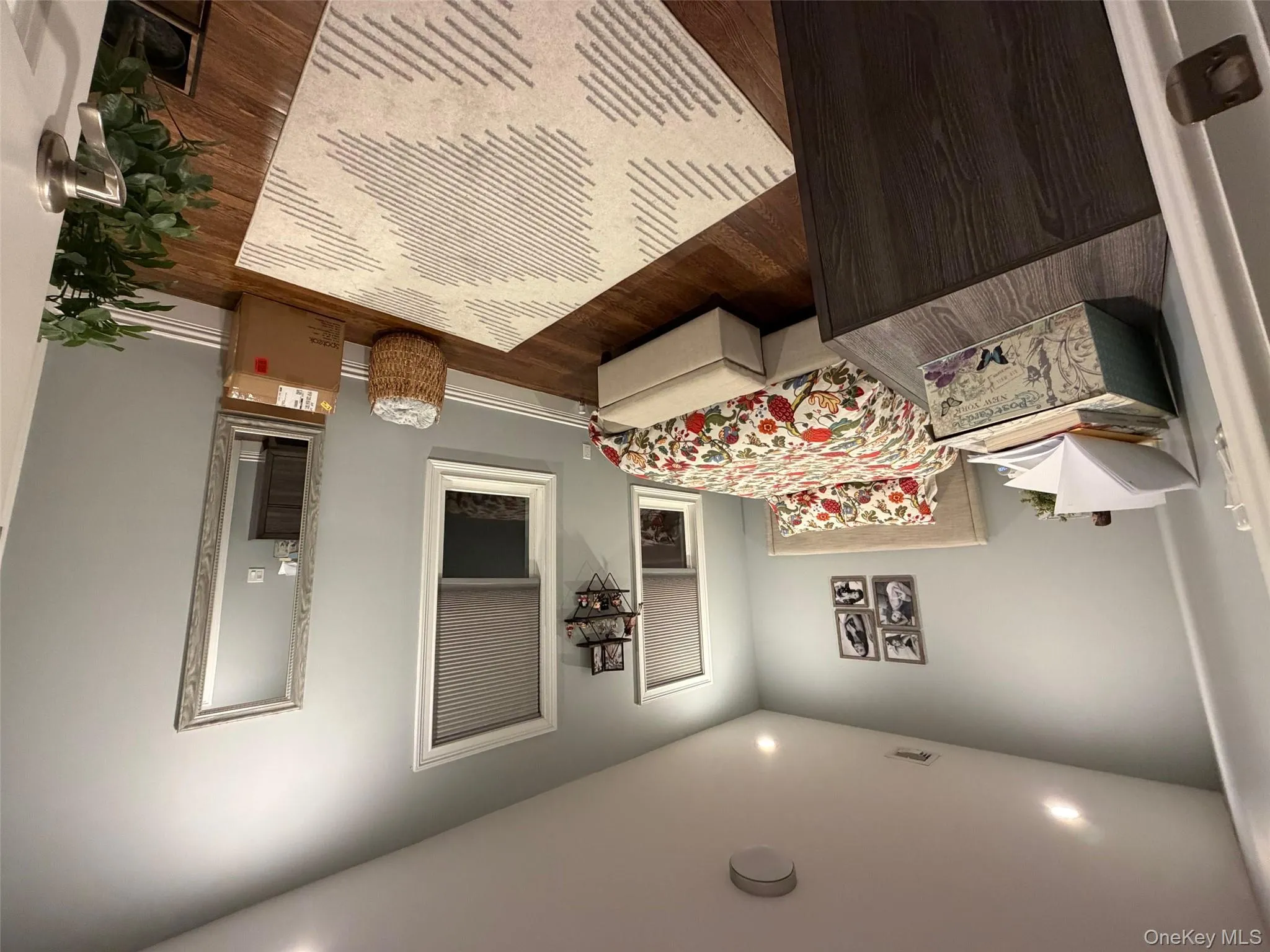 Bedroom featuring dark wood-style floors and recessed lighting Bedroom featuring dark wood-style floors and recessed lighting