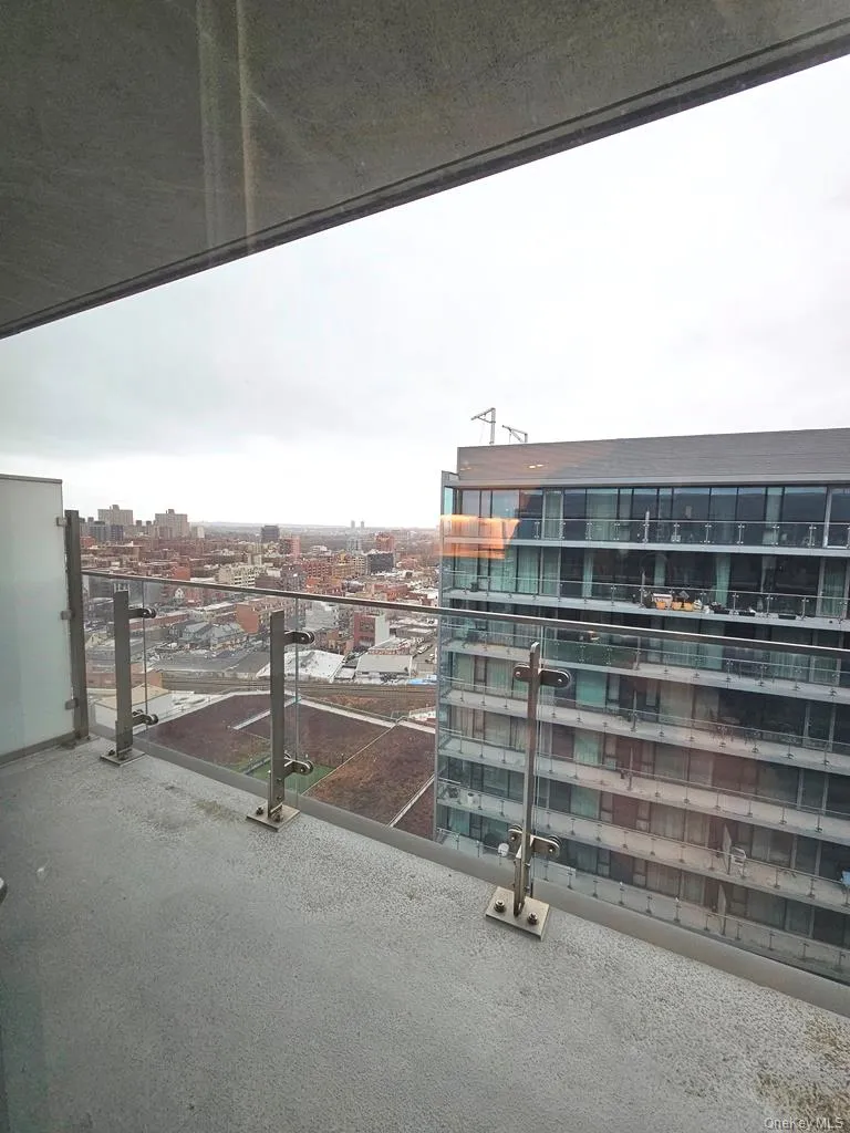 Balcony with a city view Balcony with a city view