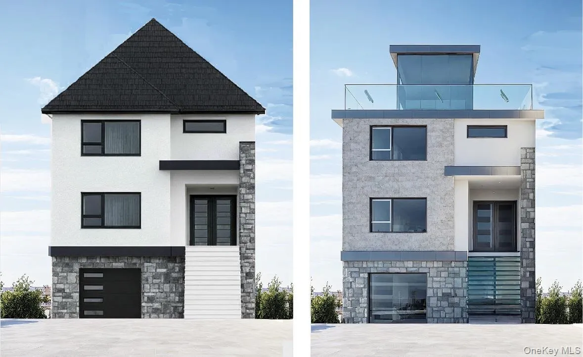 View of front facade featuring stone siding and stucco siding View of front facade featuring stone siding and stucco siding