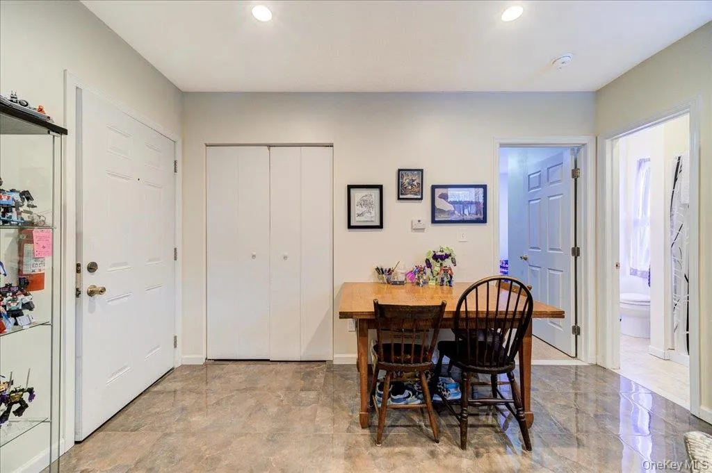 Dining area with recessed lighting and baseboards Dining area with recessed lighting and baseboards