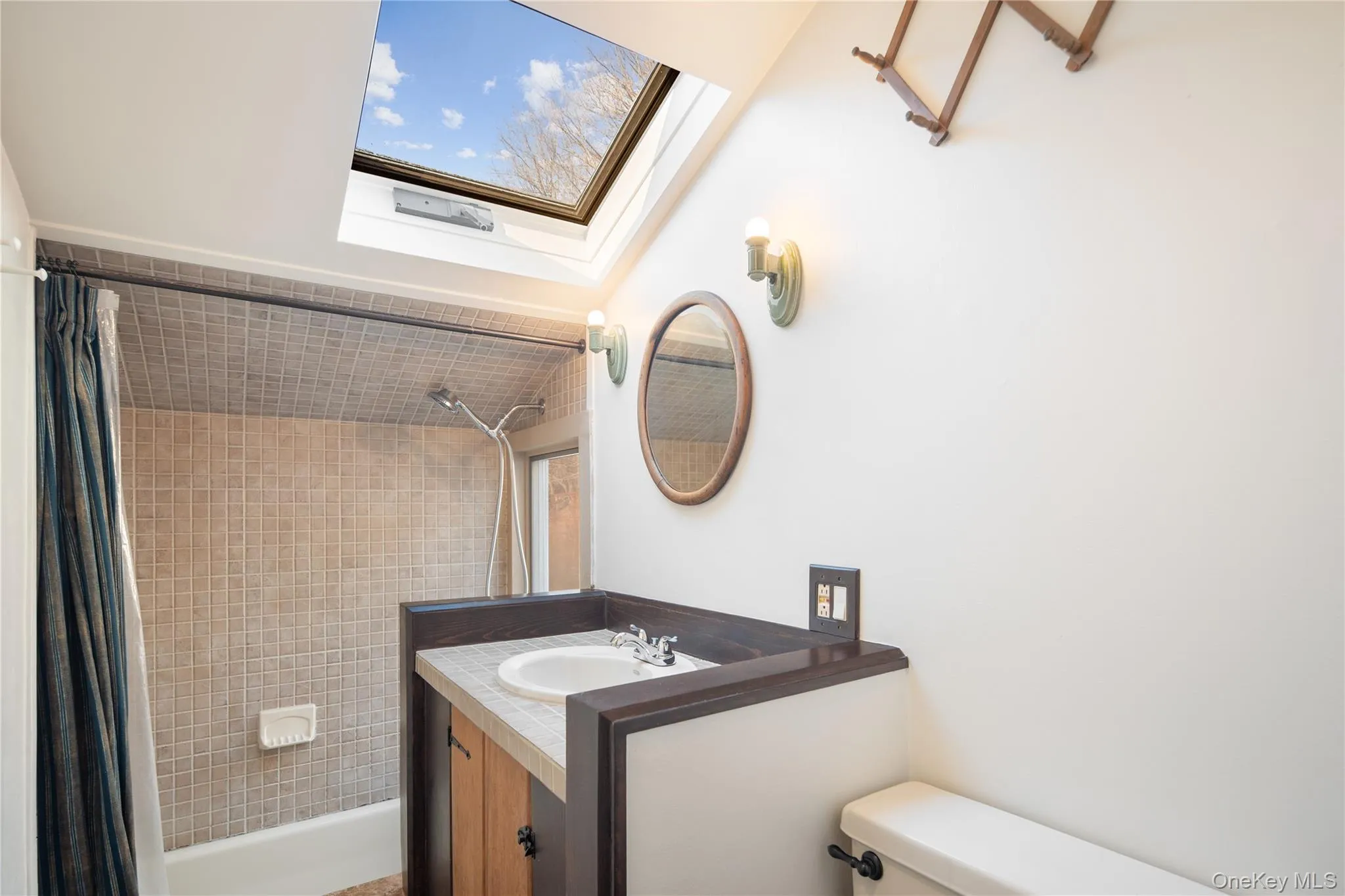 Primary bathroom with skylight Primary bathroom with skylight